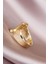 Z Harfli Altın Renk Ayarlamalı Metal Kadın Yüzük 2