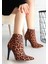 Blan Zebra Saten Topuklu Bot 5