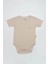 Baby Organik Natural Basic Style Yarım Kol Body BS17103 Bej 1
