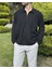 Erkek Siyah Fermuarlı Polo Yaka Cepli Sweatshirt 1