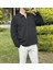 Erkek Siyah Fermuarlı Polo Yaka Cepli Sweatshirt 6