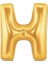 H Harf Folyo Balon Altın Renk 40 Inç 1