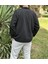 Erkek Siyah Polo Yaka Dokulu Sweatshirt 4