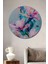 Soyut Çiçek Tasarımı Dekoratif Ahşap Mdf Ev/işyeri Duvar Tablo Yuvarlak Ev/işyeri Duvar Tablo 1