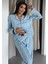 Saten Bebek Mavisi Pijama Takımı 1