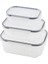 3pcs Quick Sızdırmaz Saklama Kabı Seti Şeffaf Kap - Buğulu-Contalı Kapak 500-1000-1700ML (5148) 1