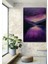 Mor Günbatımı Dağ Manzarası Dekoratif Ahşap Mdf Tablo Dikdörtgen Tablo 1