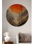 Kırmızı Ay Derin Orman Dekoratif Ahşap Mdf Ev/işyeri Duvar Tablo Yuvarlak Ev/işyeri Duvar Tablo 1