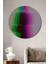 Dekoratif Ahşap Yuvarlak Tablo Renkli Gölge Efekt 1