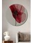 Dekoratif Ahşap Yuvarlak Tablo Kırmızı Gelincik 1