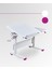 Vega Simple Kız Çocuk Odası Çalışma Masası, Ergonomik Ayarlanabilir Çalışma Masası - 130x70 Cm, Beyaz/Fuşya 4