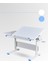 Vega Simple Erkek Çocuk Çalışma Masası Yükseklik Ayarlı Eğimli Çocuk Masası - 130x70 Cm, Beyaz/Mavi 4