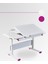 Vega Simple Kız Çocuk Odası Çalışma Masası Yükseklik ve Eğim Ayarlı Masa - 130x70 Cm, Ekru/Fuşya 6