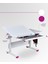 Vega Basic Çekmeceli Çocuk Masası, Yükselebilir Eğim Verilebilir Çalışma Masası - 130x70 Cm, Beyaz/Fuşya 4