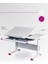 Vega Basic Çekmeceli Çalışma Masası, Kız Çocuk İçin Eğim ve Yükseklik Ayarlı Masa - 130x70 Cm, Ekru/Fuşya 6