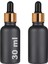 30 ml Mat Siyah Cam Damlalıklı Serum Şişesi 30 cc Renkli Metal Kapaklı Dropper Cam Şişe 2 Adet (Gold Yüzük | Siyah Lastik) 2