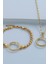 925 Ayar Gümüş Çeyrek Altın Için Pullu Zincir Bileklik & Kolye Set 1