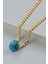 925 Ayar Gümüş Mavi Boncuklu Gurmet Zincir Kolye 1