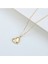 925 Ayar Gümüş Minimal Taşlı Kalp Gold Kolye 1