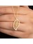925 Ayar Gümüş Gold Yaprak Kolye 3
