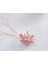 925 Ayar Gümüş Pembe Lotus Çiçeği Kolye 1