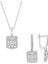 925 Ayar Gümüş Baget Taşlı Kolye Küpe Seti 1