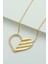 925 Ayar Gümüş Gold Kalp Kolye 1