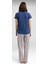 Kadın Kısa Kol Cepli Pijama Takım -8956 3