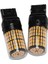 2 Adet Süper Parlak Canbus T20 7440 W21W WY21W 144-SMD Geri Vites Lambası Sinyal Lambası Hatasız Hiper Flaş Yok T20 7440 LED Ampuller, Siyah Kabuk (Sarı Işık) (Yurt Dışından) 1