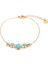 YUANYING-JC1573 Altın Tonlarında Yeşil Taşlı Paslanmaz Çelik Bileklik (Yurt Dışından) 1