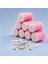 Croc 1207 Pembe Cırtlı Sünger Bigudi 8li Çap 4cm + 12LI Alüminyum Saç Pensi 2