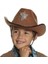 Çocuk Kovboy Şapkası - Vahşi Batı Kovboy Şerif Şapkası Kahve Renk 1