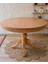 Concept Baba Ayaklı Masa Ahşap Yuvarlak Naturel Renkli Açılır Masa (Çap 120 Cm) 3