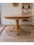 Concept Baba Ayaklı Masa Ahşap Yuvarlak Naturel Renkli Açılır Masa (Çap 120 Cm) 4