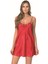 Kırmızı kısa Saten Gecelik 3