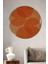 Dekoratif Ahşap Yuvarlak Tablo Turuncu Daireler 1