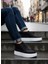 Bağcıklı Içi Kürklü Erkek Sneaker Bot Siyah Süet (Beyaz Taban) 2