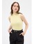 Sarı Kadın Kolsuz Yüksek Yaka Body 8155A 2