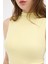 Sarı Kadın Kolsuz Yüksek Yaka Body 8155A 5