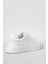 Beyaz Hakiki Deri Bağcıklı Erkek Sneaker 3