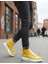 Bağcıklı Erkek Sneaker Bot Sarı (Beyaz Taban) 1
