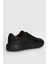 Siyah Hakiki Deri Bağcıklı Erkek Sneaker 2