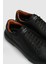 Siyah Hakiki Deri Bağcıklı Erkek Sneaker 4
