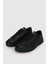 Siyah Hakiki Deri Bağcıklı Erkek Sneaker 3