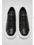Siyah Hakiki Deri Bağcıklı Erkek Sneaker 3