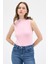 Pembe Kadın Kolsuz Yüksek Yaka Body 8155A 8