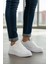 Beyaz Bağcıklı Unisex Spor Ayakkabı 3
