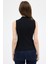 Siyah Kadın Kolsuz Yüksek Yaka Body 8155A 6