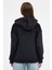 Siyah Kadın Peluş Kanguru Cepli Kapüşonlu Sweatshirt 3061A 6