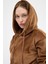 Taba Kadın Peluş Kanguru Cepli Kapüşonlu Sweatshirt 3061A 5